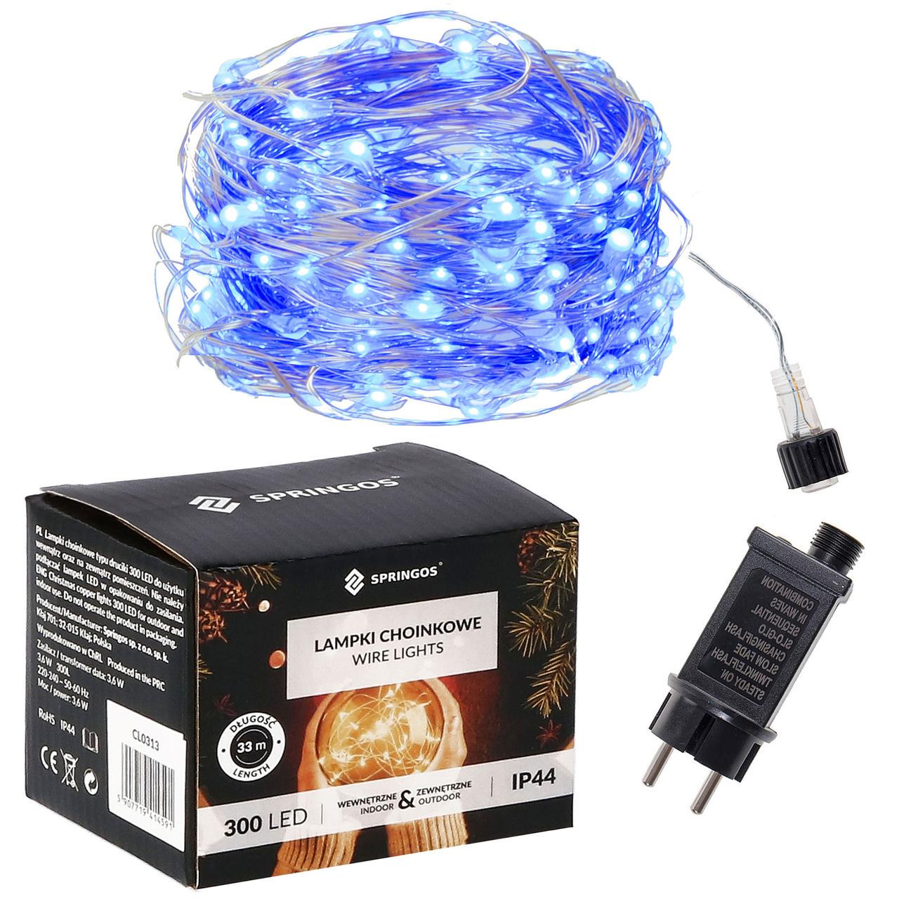 Гирлянда Springos 30 м 300 led Blue (CL0310 s-vida L)