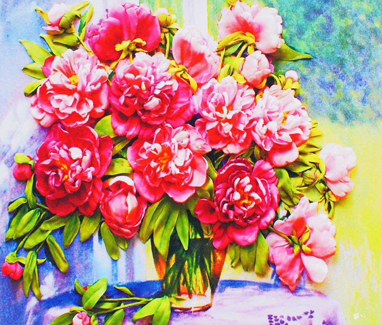 Алмазна мозаїка-картина за номерами TK Group B 74692/30 Півонії в коробці 40x50 см (24710310)