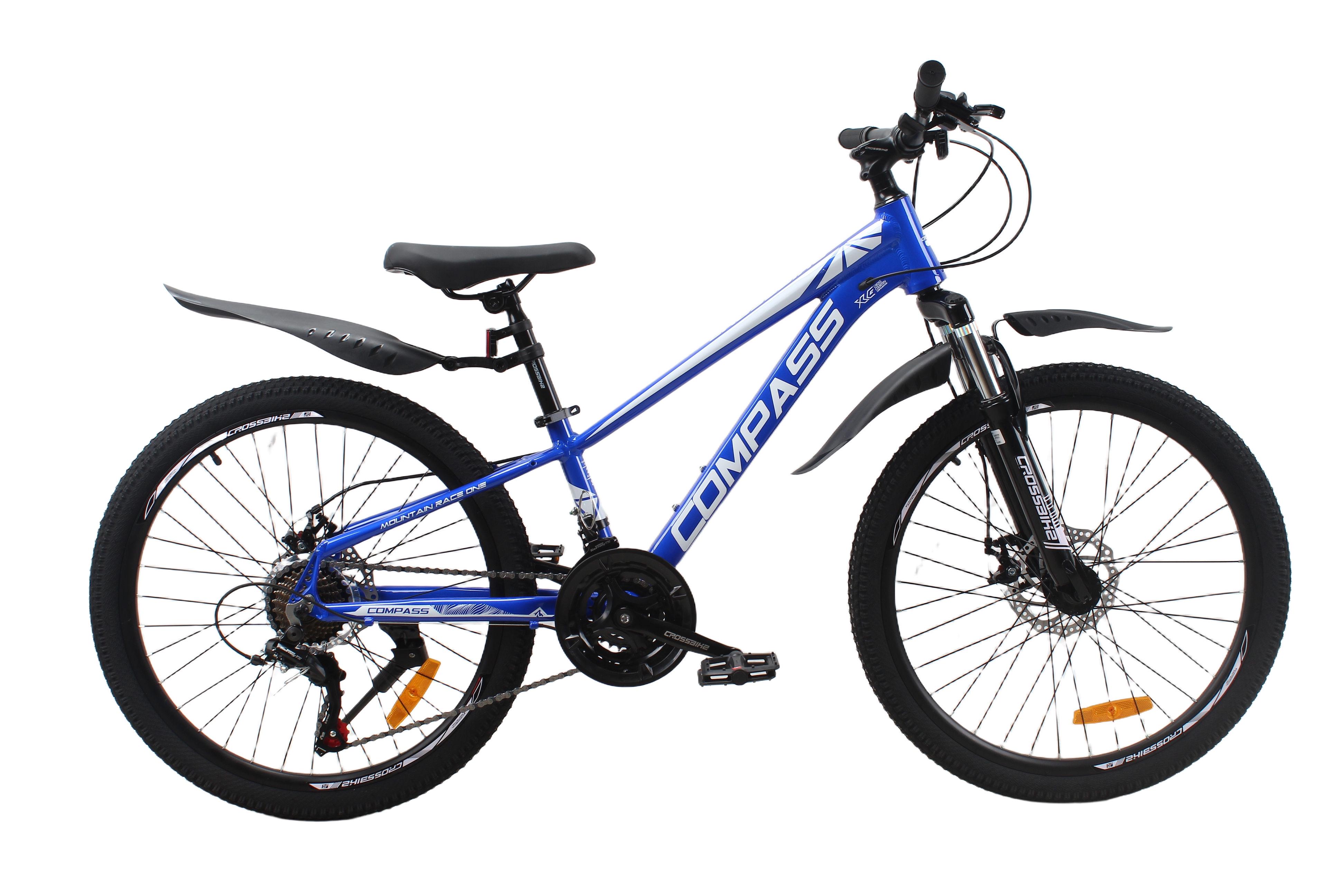 Велосипед CrossBike COMPASS 24" 11" Сине-белый