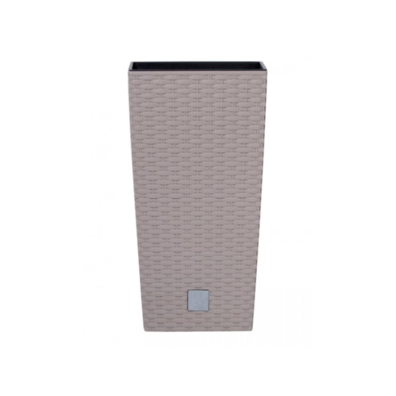 Горшок для цветов Prosperplast Rato квадратный высокий 2в1 200 мм Мокко