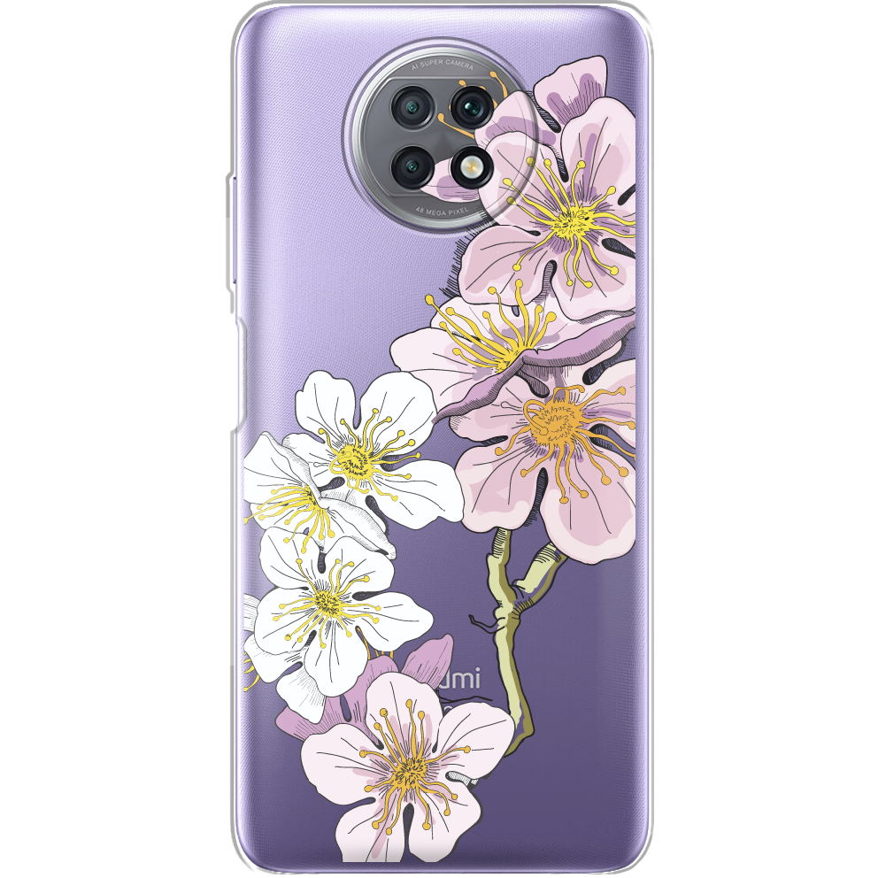 Чехол BoxFace Xiaomi Redmi Note 9T Cherry Blossom Прозрачный силикон (42123-cc4-42123)