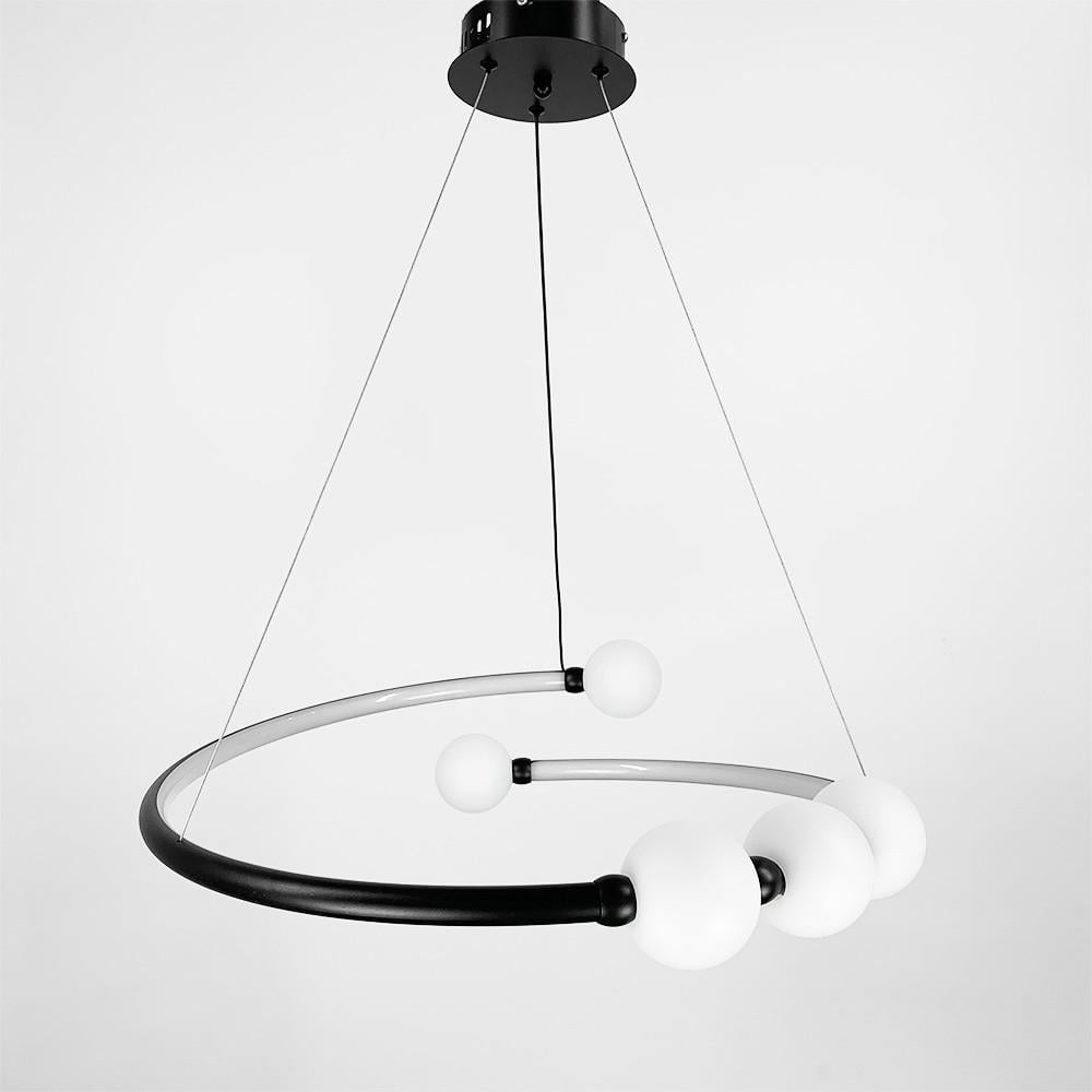 Люстра led с акриловыми шариками в корпусе Ø 80 см Черный (901 BK LED)