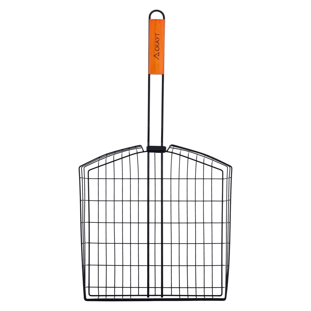 Решетка для гриля с антипригарным покрытием Скаут КМ-0741 из стали 30,5х32х5,5 см Черный (150-84-0741)