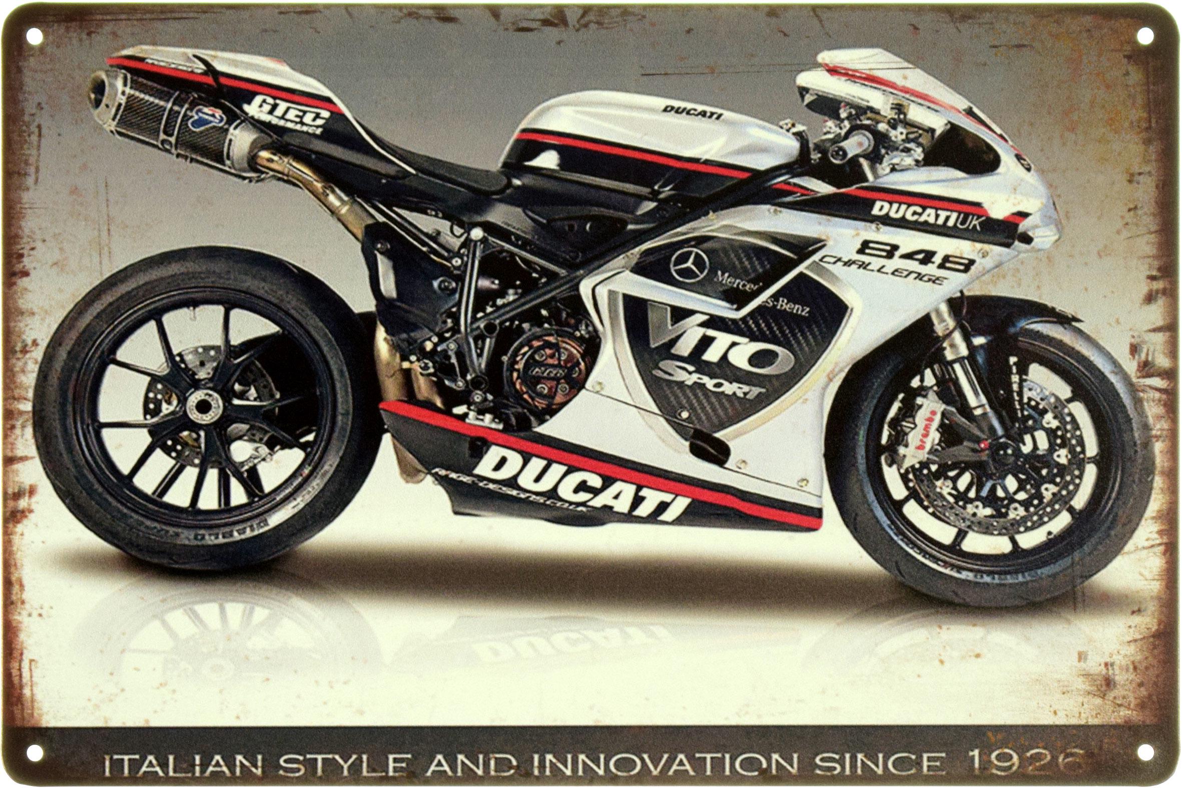 Табличка металева "Ducati 848" 20x30 см (ms-104112)
