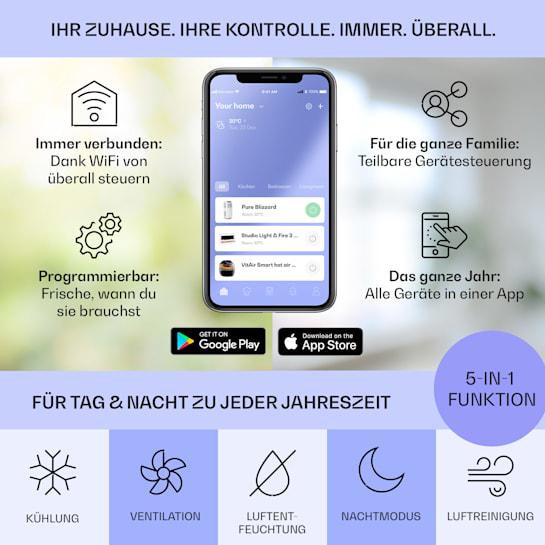 Кондиціонер мобільний фреоновий KLARSTEIN Kraftwerk Eco Smart 11 3в1 11500 BTU управління через додаток - фото 2
