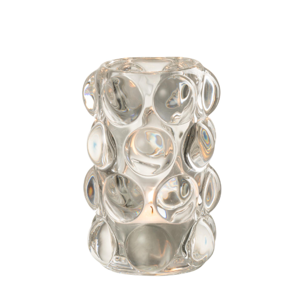 Подсвечник стеклянный J-LINE 12 см Прозрачный (1445)