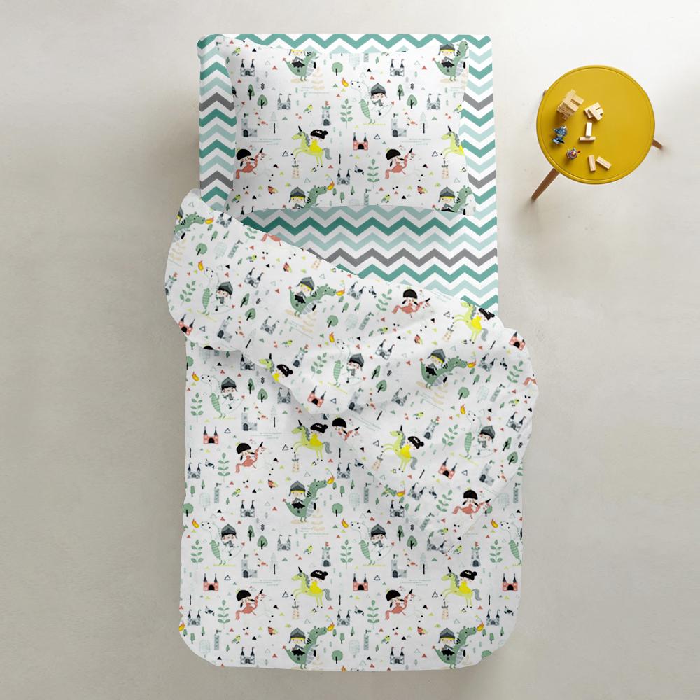 Набір дитячих простирадл COSAS на резинці Grey/zigzag mint grey (4822052056721) - фото 7 Набір дитячих простирадл COSAS на резинці Grey/zigzag mint grey (4822052056721) - фото 7