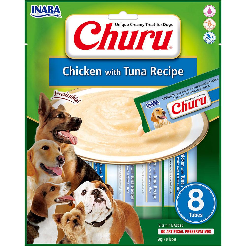 Лакомство для собак INABA Churu Сливочная паста в стиках с курицей и тунцем 8 шт. 20 г (1924356926)