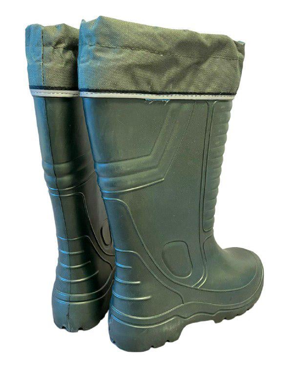 Чоботи зимові Jose Amorales манжета із затяжкою з хутряною вставкою із шкарпетками р. 45-46 Хакі (15234568741) - фото 4