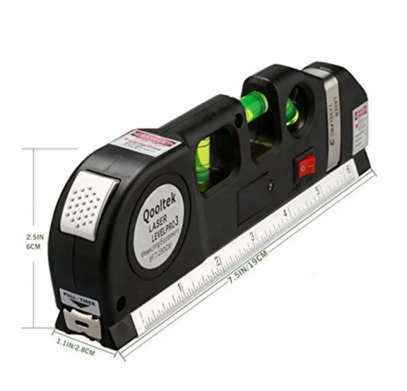 Лазерный уровень со встроенной рулеткой Fixit Laser Level Pro 3 4в1 рулетка линейка (20932692) - фото 4