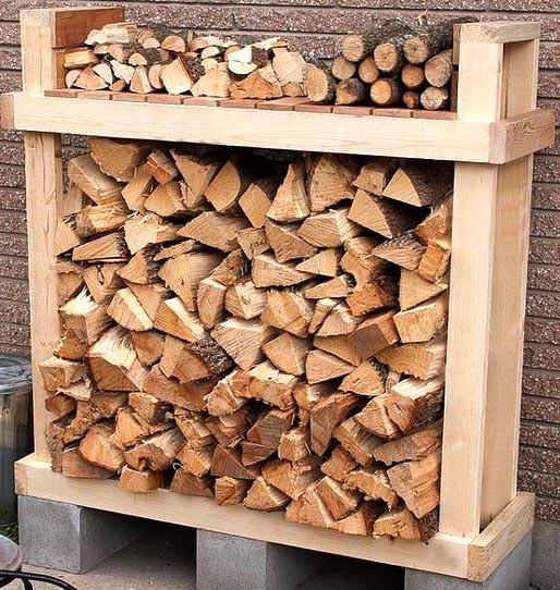 Дровница деревянная из дерева Маллоу Бланже (ДРВ-001601)