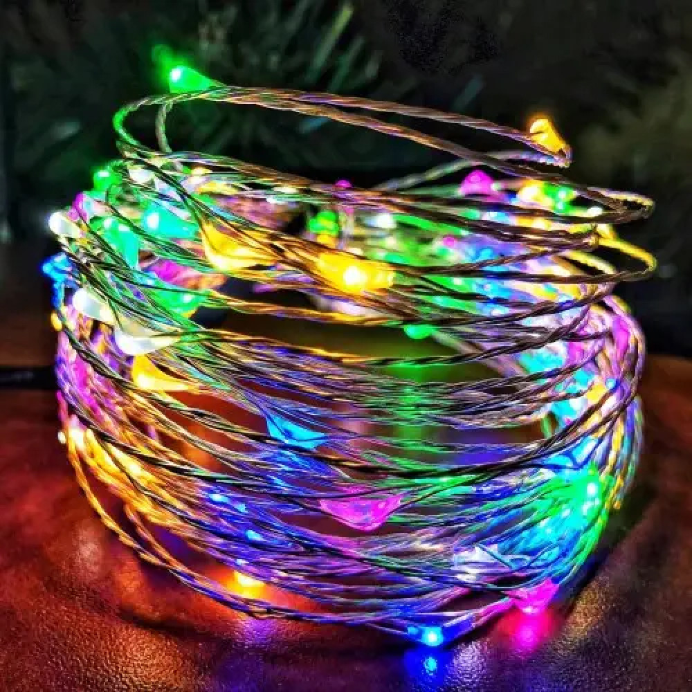 Гирлянда светодиодная нить Роса от USB 200 LED 8 режимов IP44 20 м Мультиколор - фото 7 Гирлянда светодиодная нить Роса от USB 200 LED 8 режимов IP44 20 м Мультиколор - фото 7