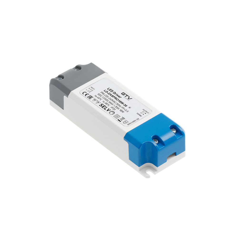 Блок питания LED GTV PRO 12V DC/16W IP20 (LD-ZASPRO16W-30)