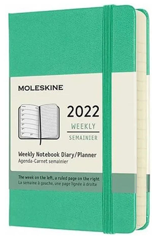 Еженедельник Moleskine 2022 маленький Зеленый (DHK4612WN2Y22)