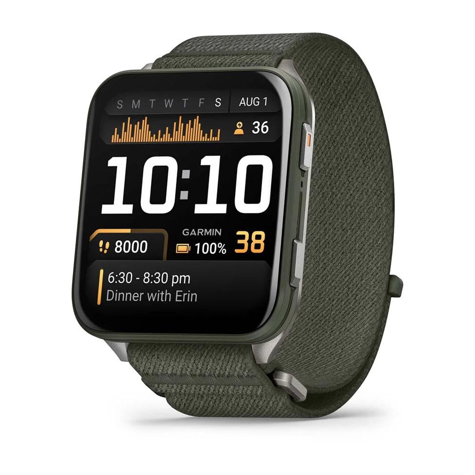 Смарт-годинник Garmin Venu X1 Moss with Titanium Caseback and Moss ComfortFit Nylon Band (010-02980-01/03)
