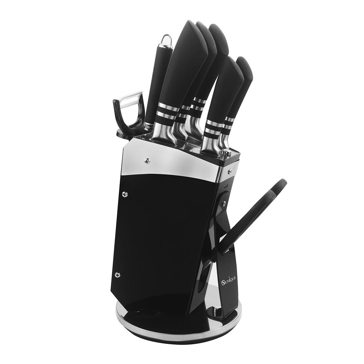 Набор кухонных ножей Unique UN-1835 с подставкой