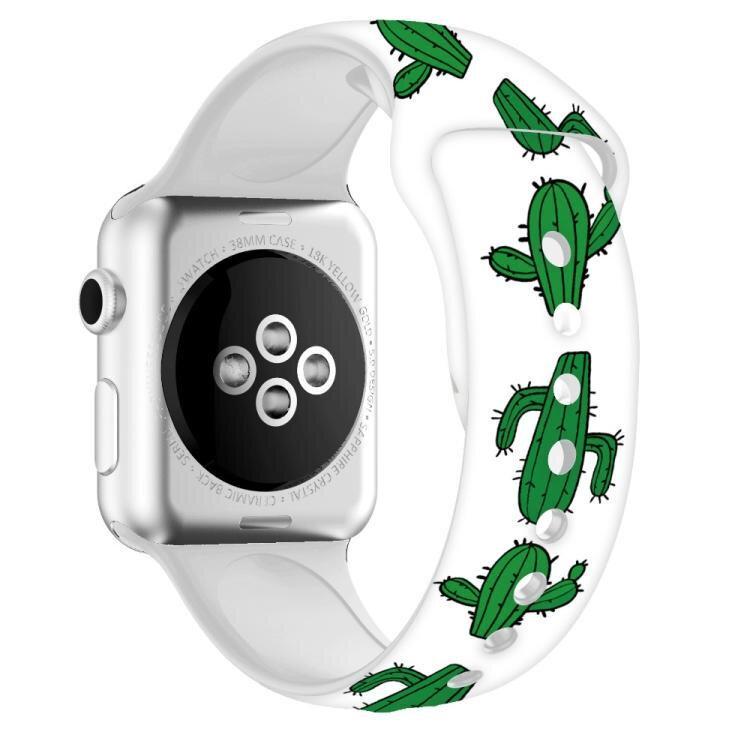 Силиконовый ремешок для Apple Watch Зеленый кактус 42-44 мм