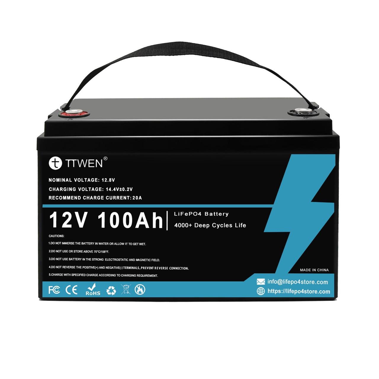 Батарея аккумуляторна LiFePo4 Ttwen 12,8v 100Ah c BMS