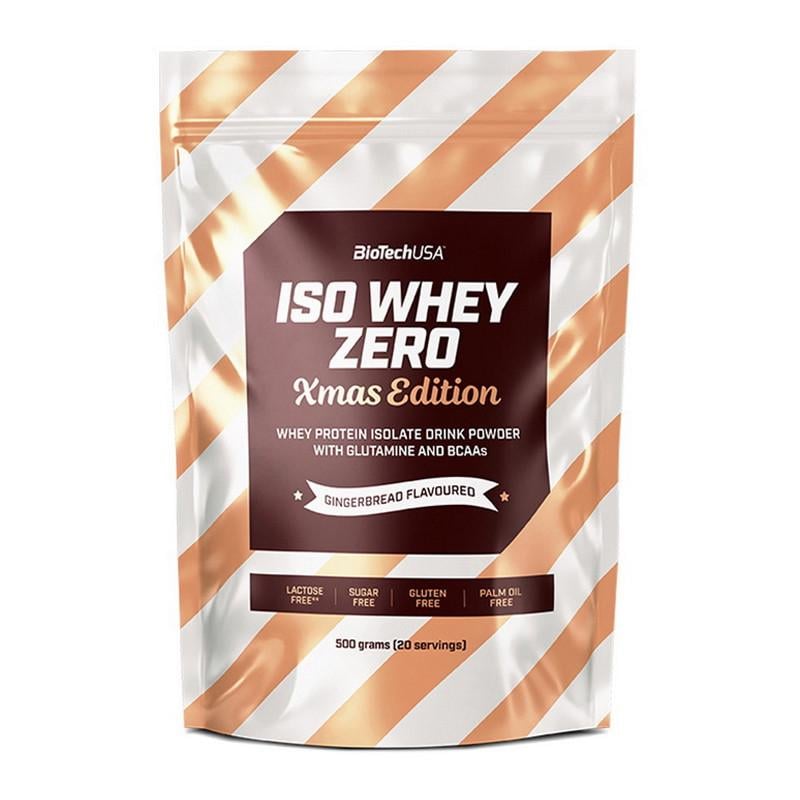 Сывороточный изолят BioTech USA Iso Whey Zero Xmas Edition 500 г Имбирный пряник (22123-01)