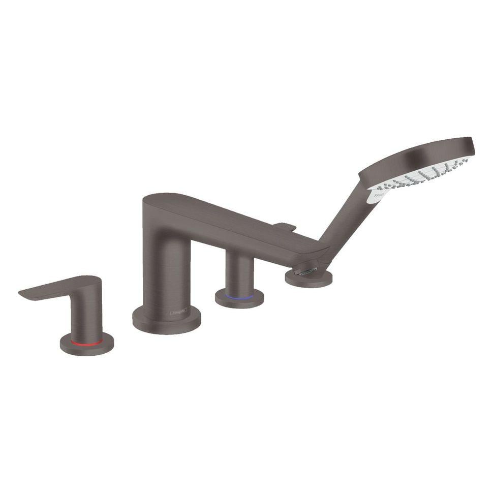 Смеситель врезной на край ванны Hansgrohe Talis E на 4 отверстия Черный Хром (71748340)