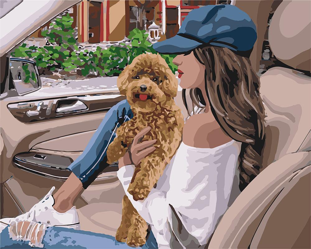 Картина по номерам Идейка "В поездку с любимцем" 40х50 см (KH4708)