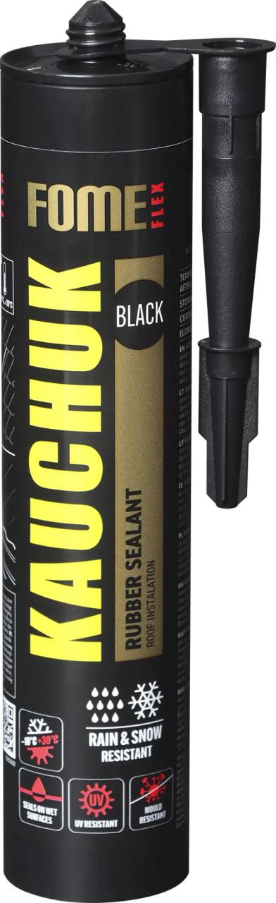 Герметик Fome Flex Kauchuk вологостійкий 300 мл Чорний (01-4-2-011)