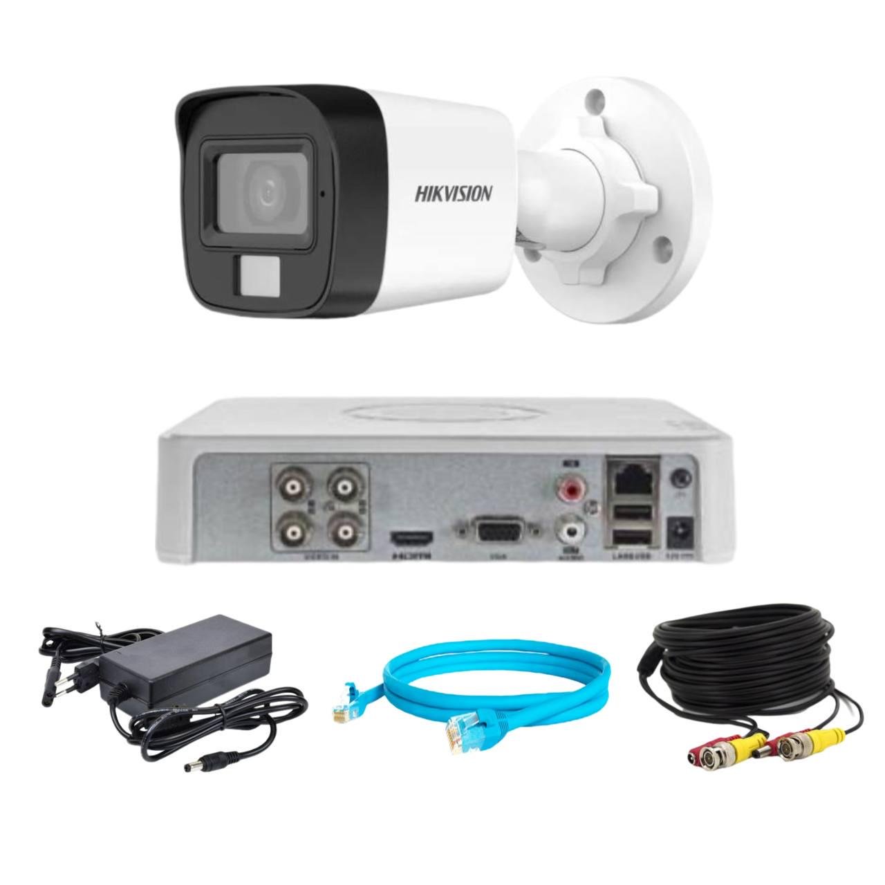 Комплект відеонагляду на 1 камеру Hikvision 2Mp-THD-Hybrid-Acusense-DS-2CE16D0T-LFS (24153859)