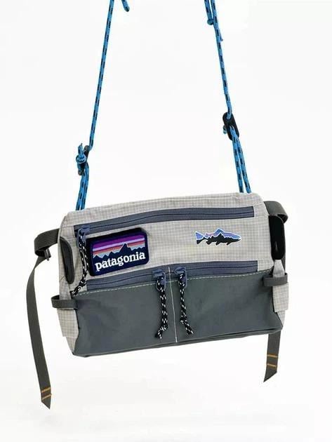 Сумка через плече Patagonia Мессенджер з патчем 19х21 см Сірий (8ce-bxo-a55)