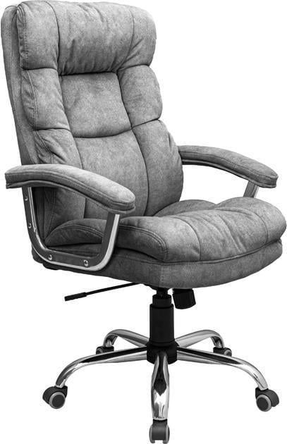 Офисное кресло руководителя ManhattanDesign AnyFix М-2 хром прорезиненные колеса Salvia Gray (rch_chr_00192)