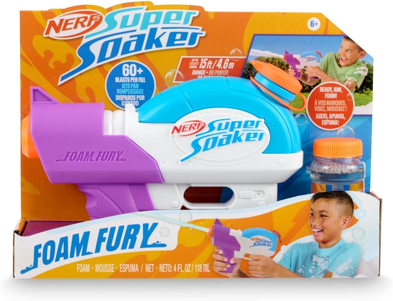 Бластер Nerf Super Soaker Foam Fury стреляет пеной и водой (SOAK-7297)