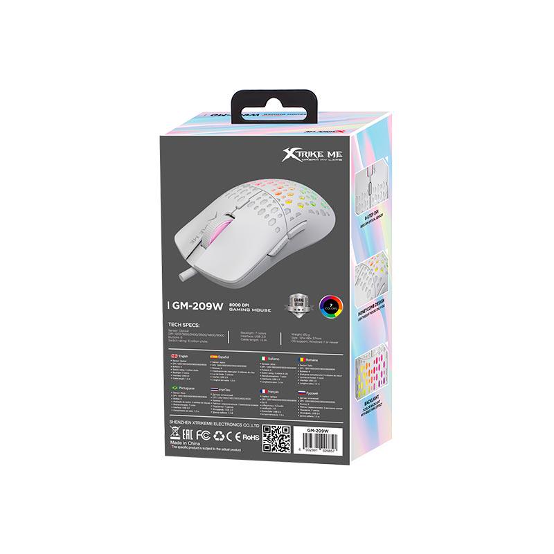 Мышь компьютерная игроваяxtrike ME GM-209w wireless mouse 1200-8000dpi Белый - фото 5