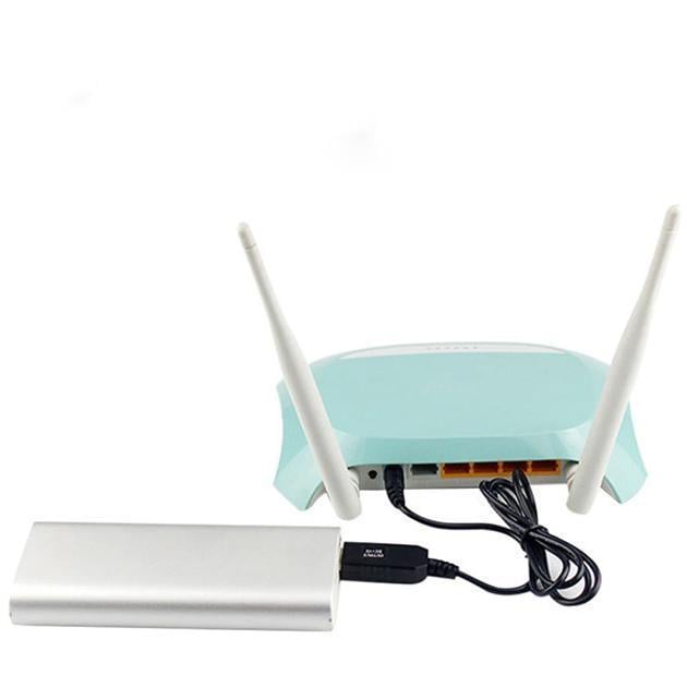 Кабель питания USB to DC для роутера от повербанка с 5V на 9V DC 5,5x2,1 мм Black (19158283) - фото 2 Кабель питания USB to DC для роутера от повербанка с 5V на 9V DC 5,5x2,1 мм Black (19158283) - фото 2