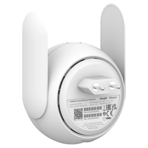 Усилитель двухдиапазонный с 2 антеннами Ruijie RG-EW1200R White - фото 3 Усилитель двухдиапазонный с 2 антеннами Ruijie RG-EW1200R White - фото 3