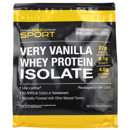 Изолят сывороточного протеина California Gold Nutrition Whey Protein Isolate Ваниль 907 г
