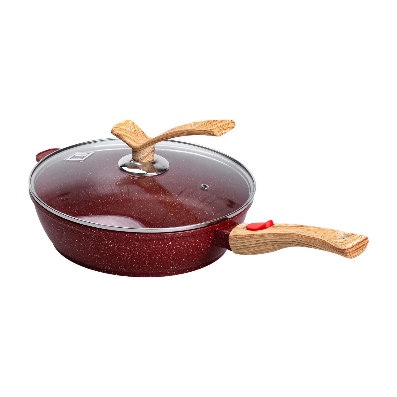 Сковорода алюмінієва глибока MGC зі скляною кришкою 2,8 л Ø 26 см - фото 6 Сковорода алюмінієва глибока MGC зі скляною кришкою 2,8 л Ø 26 см - фото 6