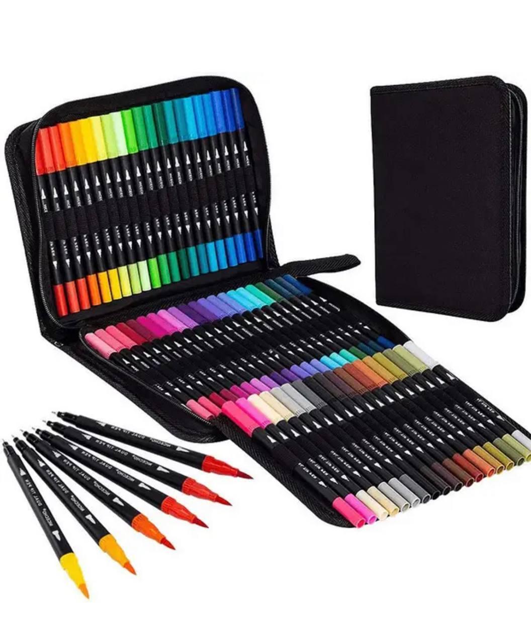 Набор двусторонних акварельных маркеров на водной основе с чехлом 80 шт. (784780604) - фото 4 Набор двусторонних акварельных маркеров на водной основе с чехлом 80 шт. (784780604) - фото 4