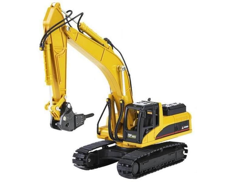 Машинка-экскаватор Hui Na Toys металлический с отбойником (1911)