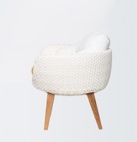 Кресло плетеное из искусственного ротанга Белый (cr-kr0020) - фото 3 Кресло плетеное из искусственного ротанга Белый (cr-kr0020) - фото 3