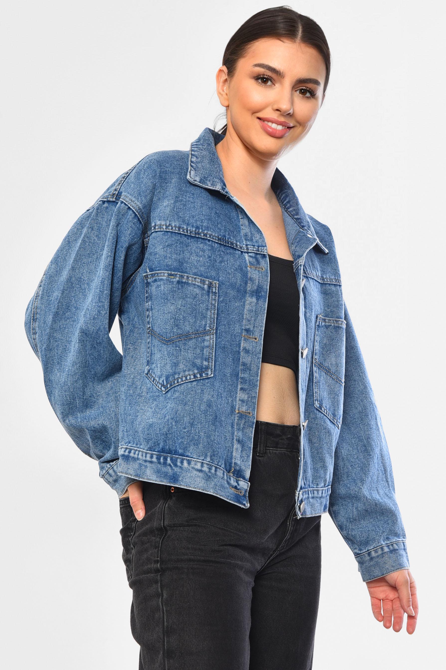 Джинсовка жіноча 2XL Синій (184224) - фото 2 Джинсовка жіноча 2XL Синій (184224) - фото 2