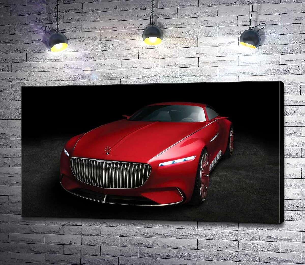 Картина ArtPoster Красная изысканность автомобиля Mercedes-Maybach Vision 6 130x73 см Модуль №1 (001355)