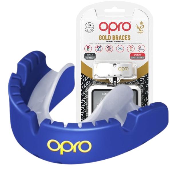 Капа Opro Gold Braces під брекети доросла вік 11+ Dark Blue/Pearl (102506002)