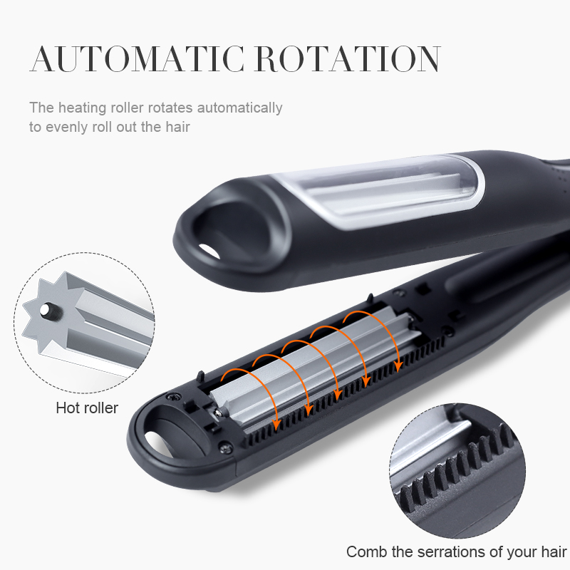 Утюжок для волос керамический Automatic Hair Iron с вращением нагревательных элементов (109c5f53) - фото 6