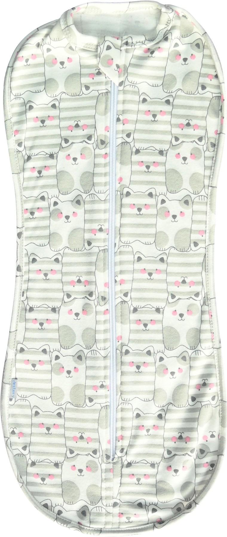 Пеленка-кокон на молнии Dexter's Песики 56-62 см Белый