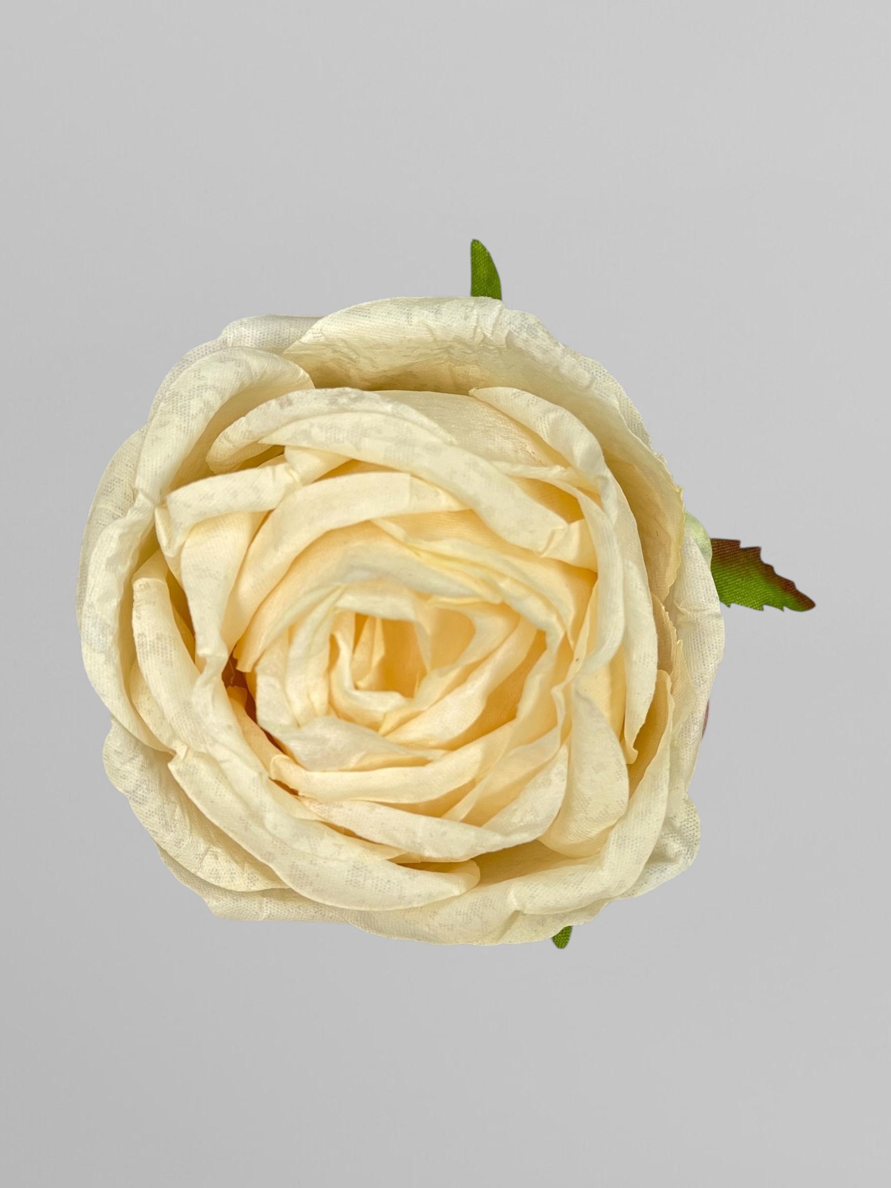 Искусственная головка розы декоративная L 8 см Кремовый (К02125)