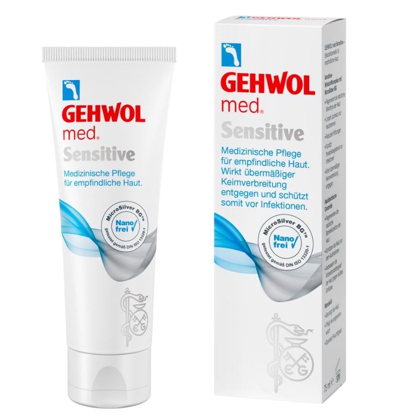 Крем для чувствительной кожи ног Gehwol Med Sensitive in Fuss Creme с серебром (75 мл) Крем для чувствительной кожи ног Gehwol Med Sensitive in Fuss Creme с серебром (75 мл)