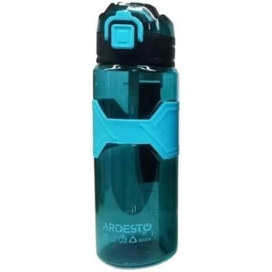 Бутылка для воды Ardesto Fitness с трубочкой 800 мл Синий (AR2280EB)