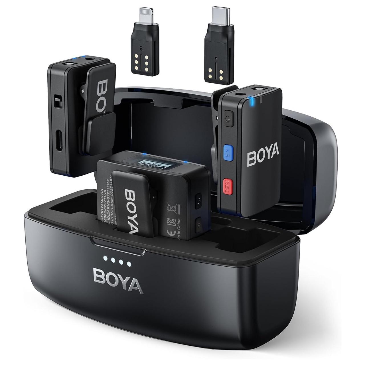 Мікрофон бездротовий для телефона/камери Boya BOYAMIC подвійний рекордер Type-C Lightning (2418669944)