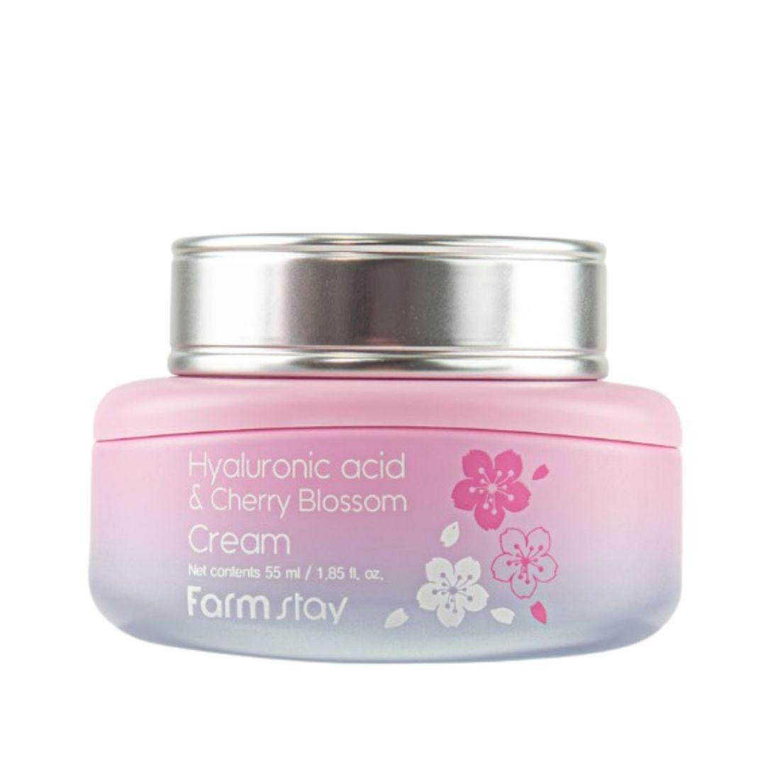 Крем для обличчя зволожувальний Farmstay Hyaluronic Acid&Cherry Blossom Cream 55 мл