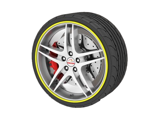 Флиппер автомобильный R18 GLZ Motors для защити дисков колес Желтый
