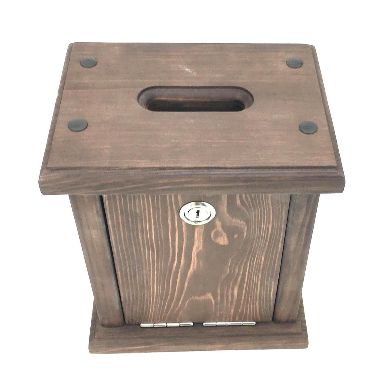 Ящик для сбора денег из дерева Мухара Сепия (КЕШ-000208)
